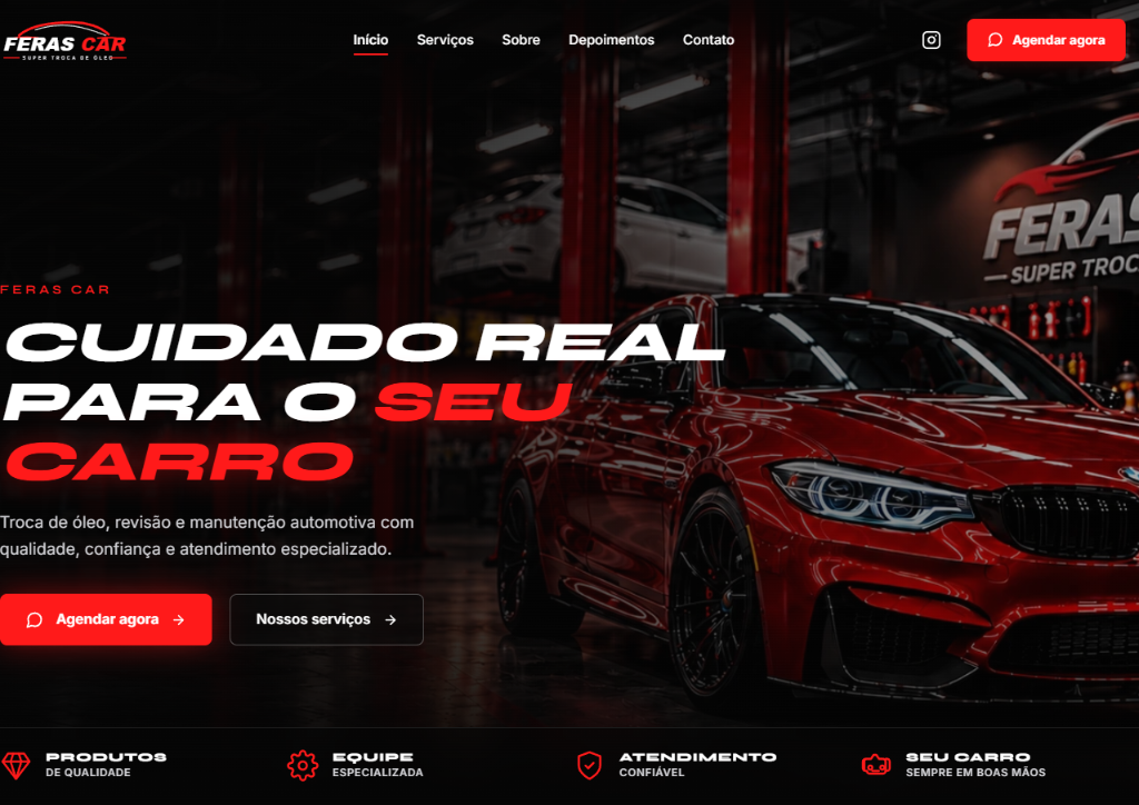FERAS CAR - Landing Page de Alta Conversão